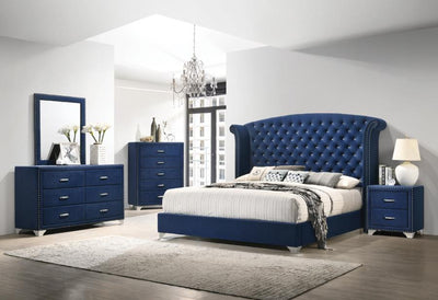 WEEKLY or MONTHLY. Glorious Blue Velvet Melody Bedroom