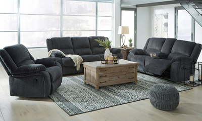 WEEKLY or MONTHLY. Cool of the Day Slate Manual Couch and  Power Loveseat