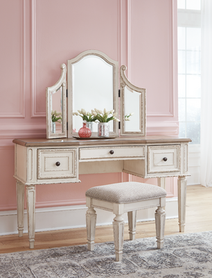 WEEKLY or MONTHLY. Raylene Vanity and Stool