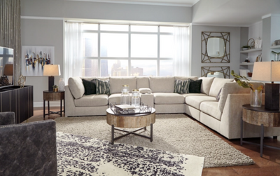 WEEKLY or MONTHLY. Kelly Bisque Extended Sectional