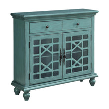 WEEKLY or MONTHLY. Bayberry Blue Rub 2-Door 2-Drawer Cabinet