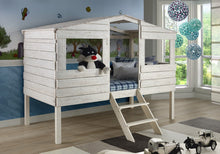 WEEKLY or MONTHLY. Rustic Sand Twin Tree House Loft Bed with Dual Loft Drawers