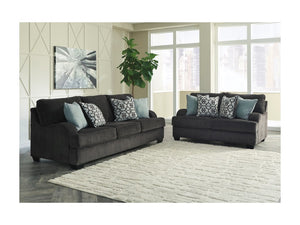 WEEKLY or MONTHLY. Carrey Deep Gray Sofa and Loveseat