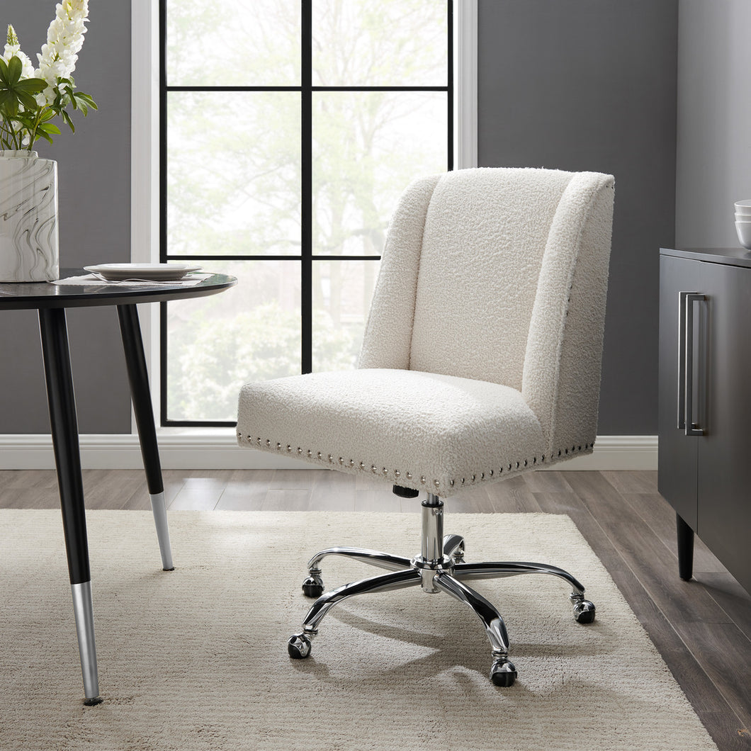 WEEKLY or MONTHLY. White Sherpa Office Chair