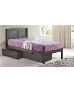 WEEKLY or MONTHLY. Antique Grey Full Louver Bed