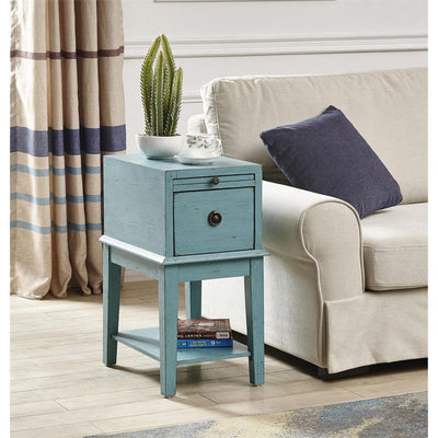 Bayberry Blue Chairside Table