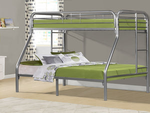 WEEKLY or MONTHLY. Strong Metal Twin over Full Bunkbed in Black Finish