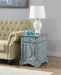 WEEKLY or MONTHLY. Cabot Shabby Blue Chairside End Table