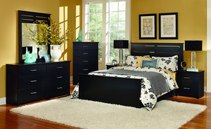 WEEKLY or MONTHLY. Silhouette Black QUEEN Admiral Storage Bedroom