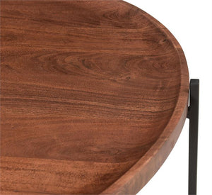 Mateo Round Brown Coffee Table