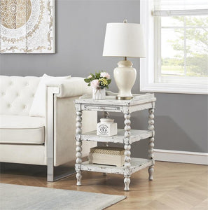 WEEKLY or MONTHLY. Laurel Shabby White End or Side Table