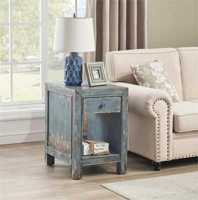 WEEKLY or MONTHLY. Shoreline Shabby Blue End or Side Table