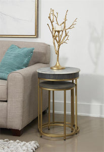 WEEKLY or MONTHLY. Nolan Marble Nesting End Table