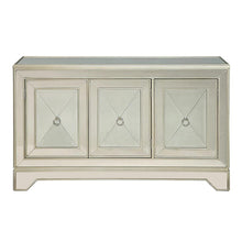 WEEKLY or MONTHLY. Shining Metallic Gold Media Console