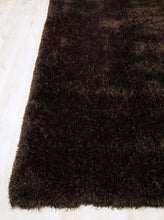 Dark Brown Afro Shag Rug