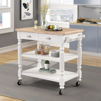 WEEKLY or MONTHLY. Barnaby White Kitchen Cart
