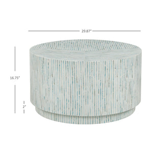 WEEKLY or MONTHLY. Chic Ocean Freshness Drum Coffee Table