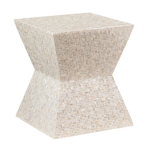 Capiz Ivory Coffee or Accent Side Table