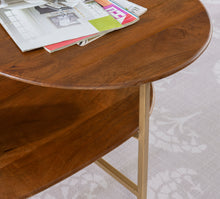 WEEKLY or MONTHLY. Cleo Brown and Gold Coffee Table