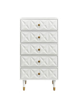WEEKLY or MONTHLY. Geo White Tallboy Chest
