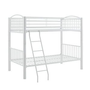 WEEKLY or MONTHLY. Bryson White Twin over Twin Metal Bunk Bed