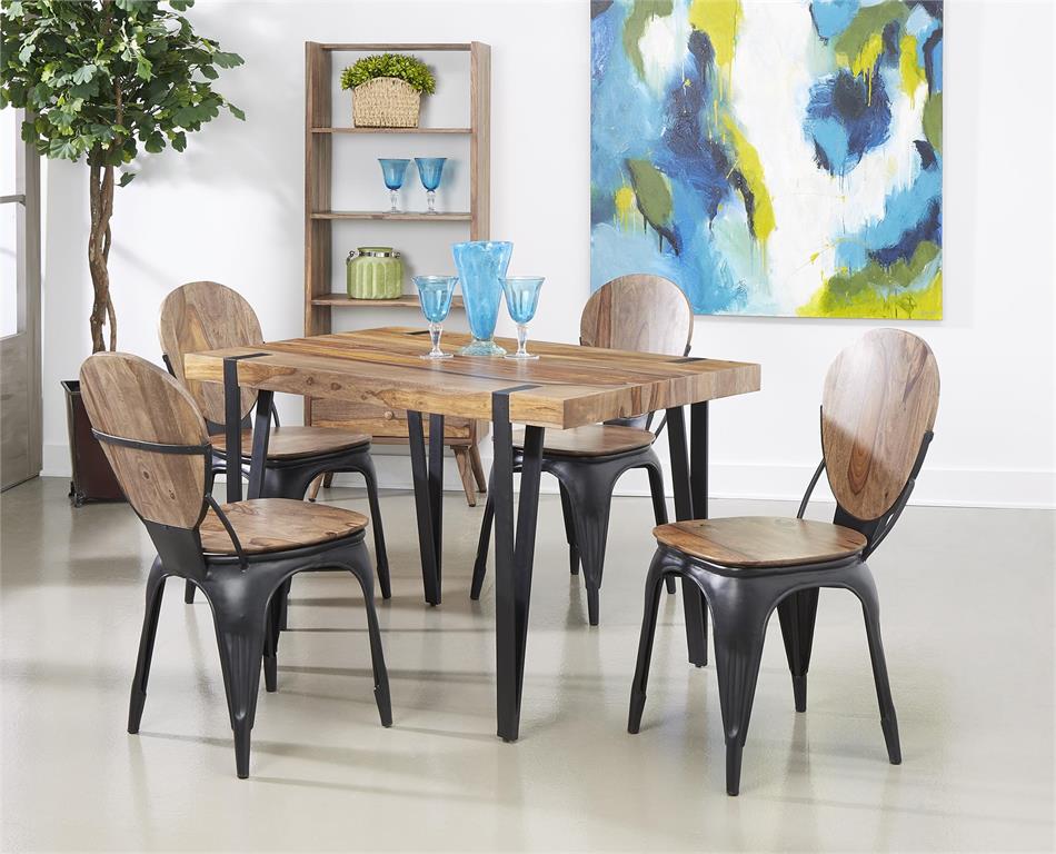 WEEKLY or MONTHLY. Bradford Bright Sheesham Dining Table & 4 Side Chairs