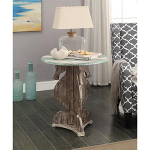 Seafaring Seahorses Accent Side Table