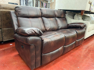 WEEKLY or MONTHLY. Babe the Brown Ox Leather Couch and Loveseat
