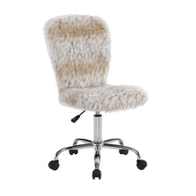 Whimsical Larrie Snow Leopard Fur Office Chair