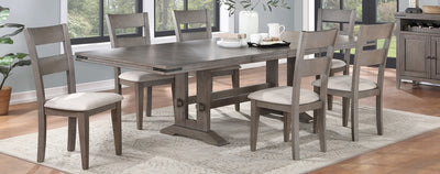 WEEKLY or MONTHLY. Lois Gray Standard Dining Table & 6 Side Chairs
