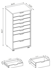 Small Grey 6-Drawer Rolling Storage Cart