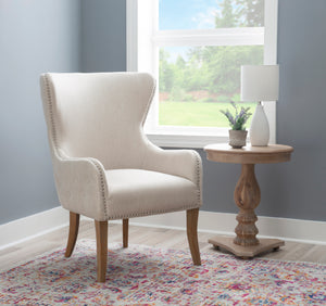 WEEKLY or MONTHLY. Sylvia Blue Round Back Chair