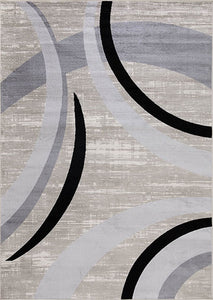 Sofia Rug with Gray and Black Lines