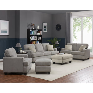 WEEKLY or MONTHLY. Carter Light Grey Sofa and Loveseat