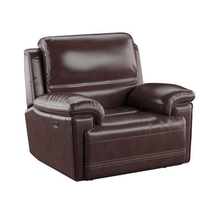 WEEKLY or MONTHLY. Bernie Brown Leather Power Couch and Loveseat with Power Headrest