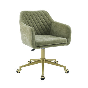 WEEKLY or MONTHLY. Vance Green Velvet Quilted Office Chair