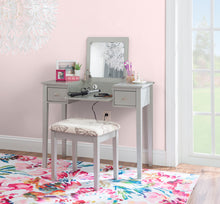 Virginia White Butterfly Vanity and Stool