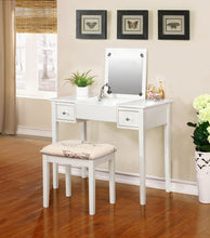Virginia White Butterfly Vanity and Stool