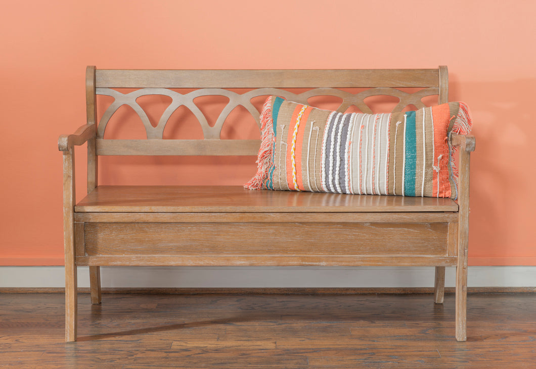 WEEKLY or MONTHLY. All Wooden Natural Storage Bench