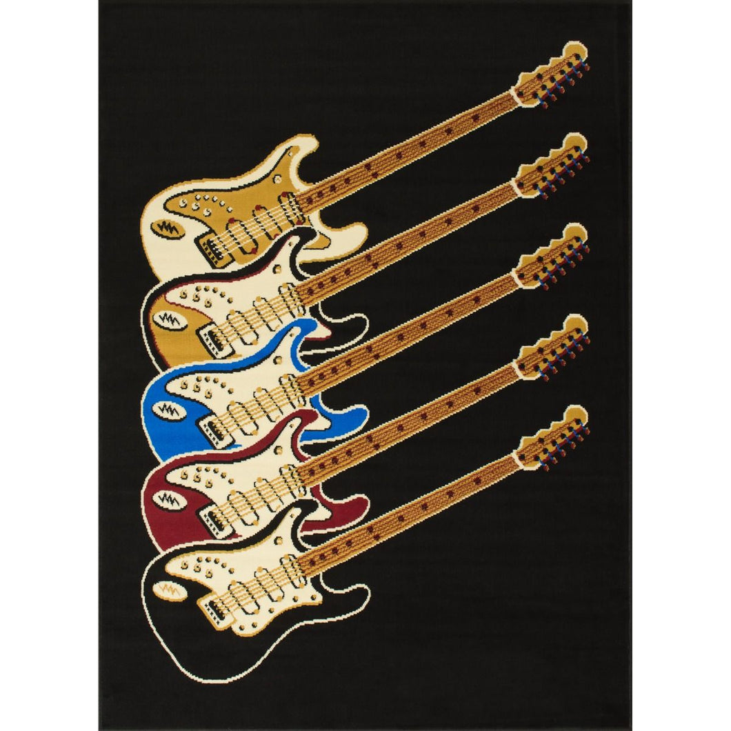 Four Guitars Rug
