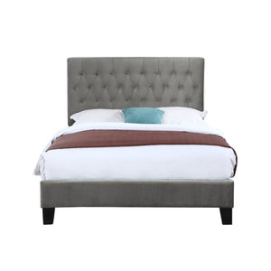 WEEKLY or MONTHLY. Light Grey Velvet Amelia King Bed