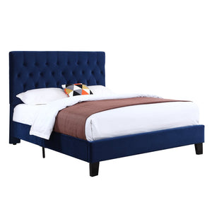 WEEKLY or MONTHLY. Navy Blue Velvet Amelia King Bed