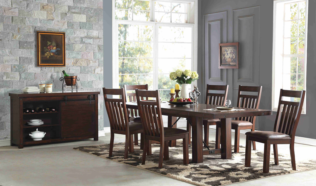 WEEKLY or MONTHLY. Acacia Trestle Table & 6 Chairs