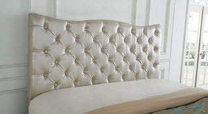 WEEKLY or MONTHLY. Merry Lynne Queen Upholstered Bed in Gold